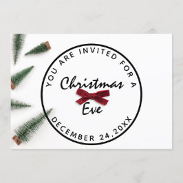 Convites Natal Eve Holidy Janta White Green Red Arco