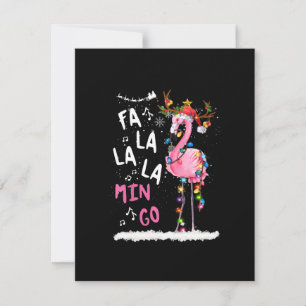 Convites Natal - Fa-La-La-Mingo Flamingo Com Natal