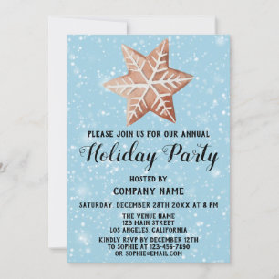 Convites Natal - Festa de Natal - Neve Azul