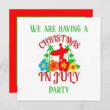 Natal festivo em julho Festa de surfista