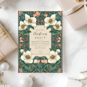 Convites Natal Floral Elegante de inverno