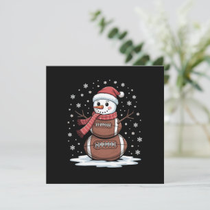 Convites Natal Futebol Americano Boneco de Neve Xmas Esport