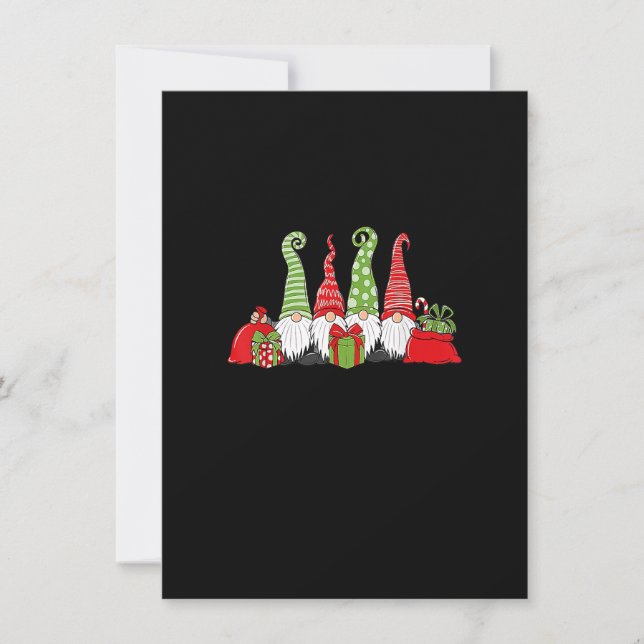 Convites Natal Gnomos Engraçado Vibes de inverno na véspera (Frente)