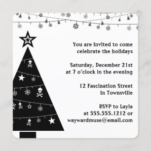 Convites { Natal Gótico } { Festa de Férias }