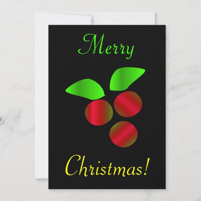Convites Natal Holly (Frente)