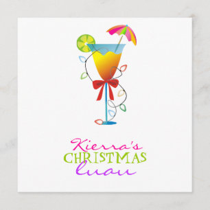 Convites Natal Luau do paraíso 311-Tropical