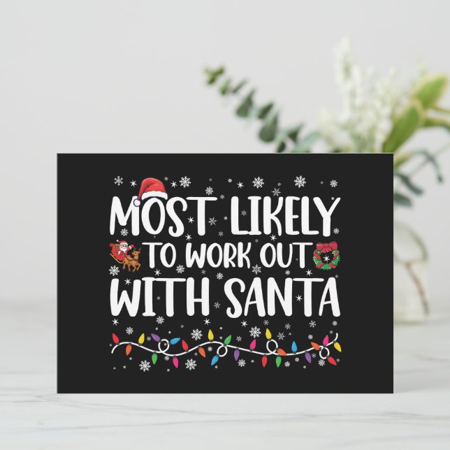 Convites Natal Mais Propenso a Trabalhar com o Papai Noel F (Em pé/Frente)