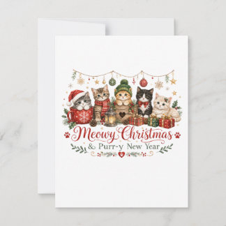 Convites Natal Meowy e Ano Novo Purr