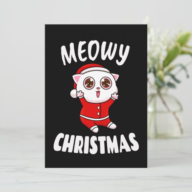 Convites Natal Meowy - Natal 2022       (Em pé/Frente)