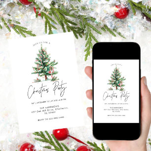 Convites Natal minimalista Janta Natal de Boho