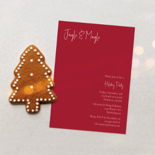 Convites Natal moderno Dobradiças vermelhas