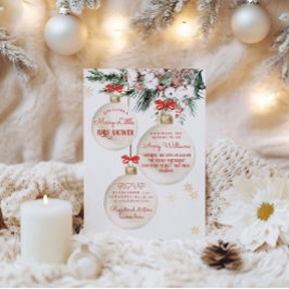 Convites Natal Moderno feliz Chá de fraldas