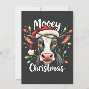Convites Natal Mooey Engraçado Xmas Vaca Amantes de Gado 