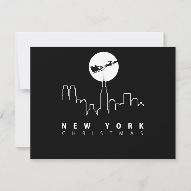 Convites Natal na Cidade de Nova York (Frente)
