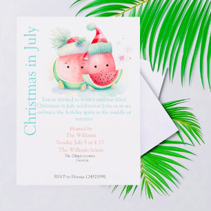 Convites Natal na melancia de julho