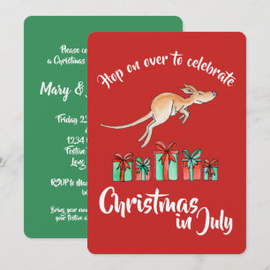 Convites Natal no salto de canguru da festa de julho 