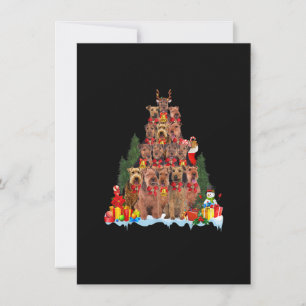 Convites Natal Pajama Welsh Terrier Xmas Tree Dog Dita