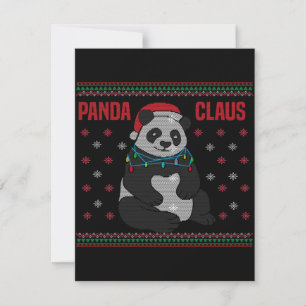 Convites Natal Papai Noel Panda   Adorable Desenho de Panda