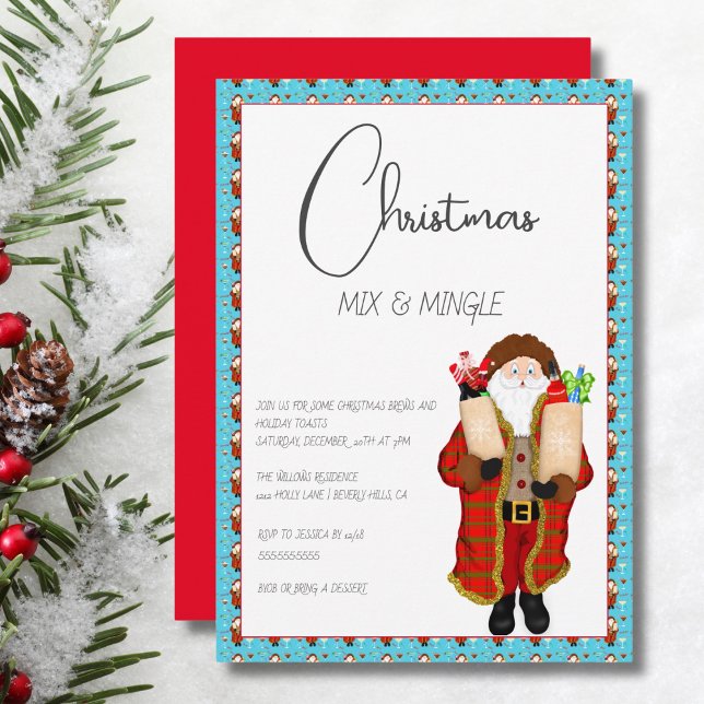 Convites Natal Papai Noel Trazendo Bebidas  (Criador carregado)
