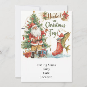 Convites Natal para os amantes da pesca