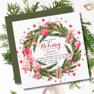 Convites Natal Personalizado com Pintura aquarela de Pintar