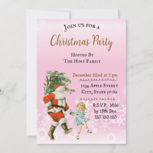 Convites Natal Personalizado Vintage Santa Rosa