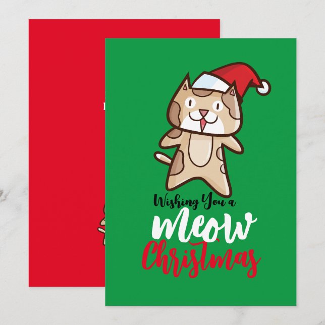 Convites Natal personalizável (Frente/Verso)