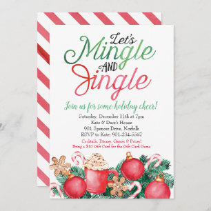 Convites Natal Pintado com a Mingle & Jingle Watercolor
