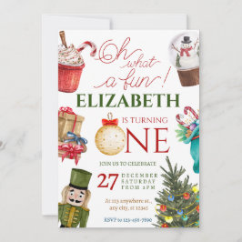 Convites Natal Que Divertido Primeiro Aniversário