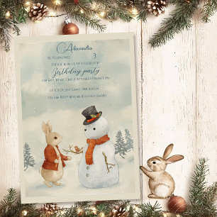 Convites Natal Rabbit Peter aniversário