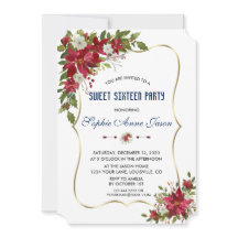 Natal Red Poinsettia Dourada Doce Festa Sessenta