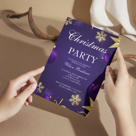 Convites Natal Roxo Vintage