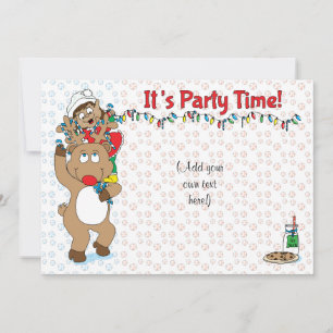 Convites Natal Rudolph Elf de Cor