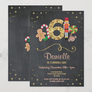 Convites Natal Sexta Feriados de Aniversário de 6 Seis Con