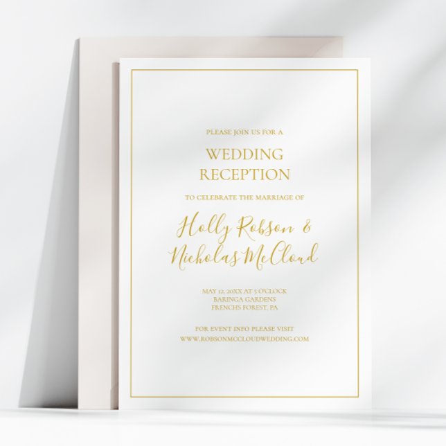 Convites Natal Simples e Elegante | Recepção de Casamento B (Criador carregado)