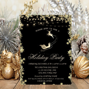 Convites Natal Sleigh Reindeers é Natal