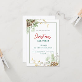 Convites Natal Verde da Watercolor
