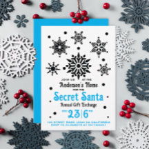 Natal Vintage Preto Branco Azul Papai Noel Floco d