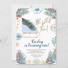 Convites Natal Winter Sleigh Oh Que Rapaz Divertido