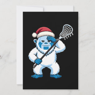 Convites Natal Yeti Lacrosse Chapéu de Papai Noel Sasquatch