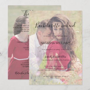 Convites Natasha 2 Photo Bachelorette Weekend & Itinerary