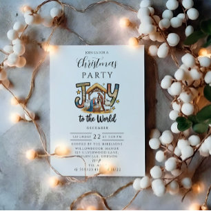 Convites Natividade Alegria ao Mundo Natal