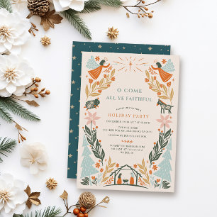 Convites Natividade Angels Festa Religiosa de Natal