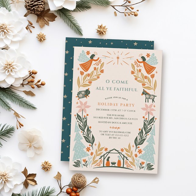 Convites Natividade Angels Festa Religiosa de Natal (Criador carregado)