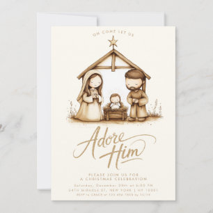 Convites Natividade do Menino Jesus Presépio Natal Religios