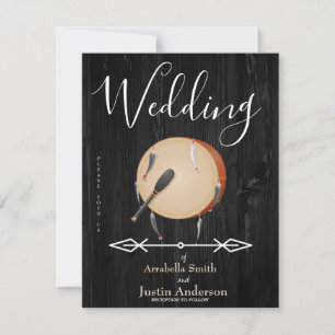 Convites Nativo Americano Arrows Casamento Negro