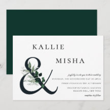 Natural Greenery Ampersand Wedding