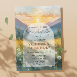 Convites Nature Fearfully & Wonderfully Made Bible Birthday