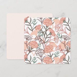 Convites Nature Inspirou Floral: Padrão De Flor De Cravos