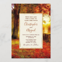 Convites Nature Path Autumn Deixa O Casamento Cristão Queda